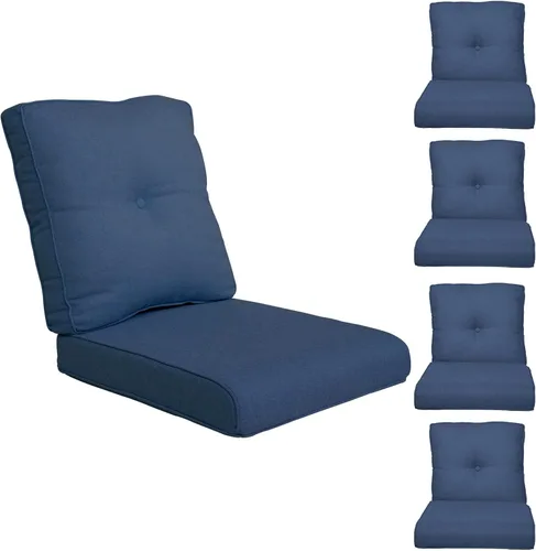 Miniatura 45 de Rilyson Cojines de patio para muebles de exterior, 22 x 24 pulgadas, respaldo alto y asiento profundo, cojín de exterior para sillas de patio, sofá