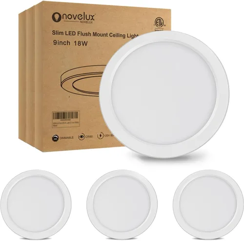 Miniatura 16 de Lámparas de techo de montaje empotrado de 7 pulgadas con certificación ETL, 12 W, 1200 lúmenes, regulable, luz de techo LED redonda ultrafina