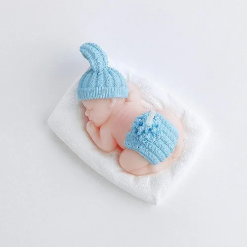 Miniatura 4 de Moldes para velas de baby shower, molde de silicona para jabón de bebé para dormir, molde de caramelo para fiesta de cumpleaños, herramienta