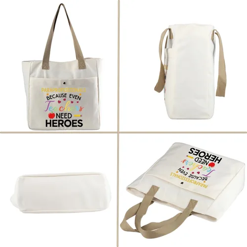 Miniatura 7 de MBMSO Bolsa de maquillaje paraprofesional porque incluso TCH necesita héroes regalos de agradecimiento paraprofesional regalos de paraeducador