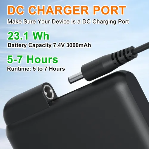 Miniatura 4 de Batería recargable de polímero de litio de 7.4 V, 3000 mAh, 23.1 Wh para guantes calefactados, manoplas, forros, calcetines calefactados, plantillas