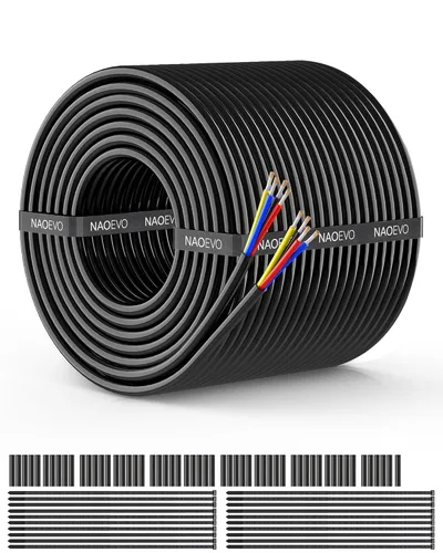 Miniatura 34 de NAOEVO Cable eléctrico de calibre 10, 2 conductores, cable de PVC trenzado de 10 AWG, bajo voltaje de 12 V/cobre estañado/cable flexible