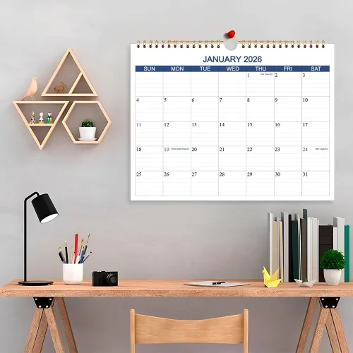 Miniatura 7 de Calendario 2026 2027 – Calendario de pared de abril de 2026 a junio de 2027 a 15 meses con papel grueso para planificación y organización