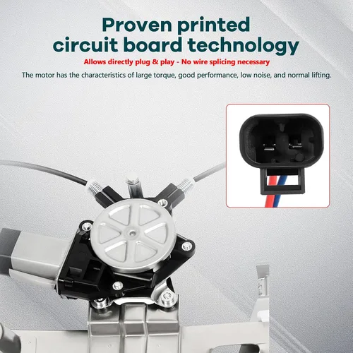 Miniatura 3 de FINDAUTO Elevalunas eléctrico trasero derecho lado del pasajero con motor para Pontiac Grand Prix para 2004-2008, 15869654, 748-267