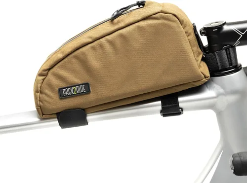 Miniatura 9 de PACK2RIDE Onedrop Bolsa para cuadro de bicicleta - Bolsa de tubo superior resistente al agua con tela de Cordura duradera, almacenamiento frontal