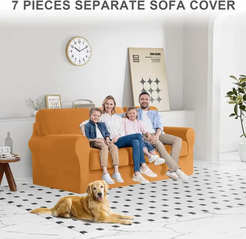 Miniatura 139 de Funda para Sofá de Terciopelo, Fundas Elásticas para Sofá para Funda Principal Separada/Respaldos y Cojines de Asiento, Funda para Sofá, para Fundas