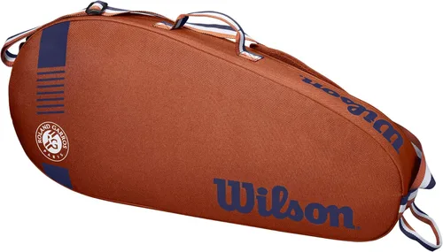 Miniatura 2 de Wilson Roland Garros Team - Bolsa para raqueta de tenis, color arcilla/azul marino, capacidad para hasta 3 raquetas