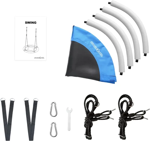 Miniatura 8 de Columpio de platillo – Asiento de columpio de árbol de 40 pulgadas con tela Oxford impermeable 900D para niños y adultos Capacidad de peso de 700