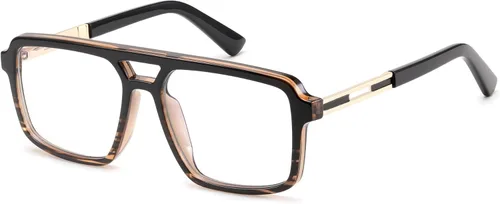 Miniatura 11 de FEISEDY Gafas de luz azul retro estilo aviador para hombres y mujeres, armazón cuadrado, para lectura en computadora/TV/teléfonos B0209