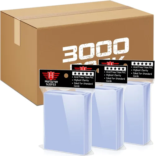 Miniatura 13 de 1000 piezas de protectores rígidos para cartas coleccionables, fundas protectoras suaves, soportes de plástico compatibles con cartas estándar