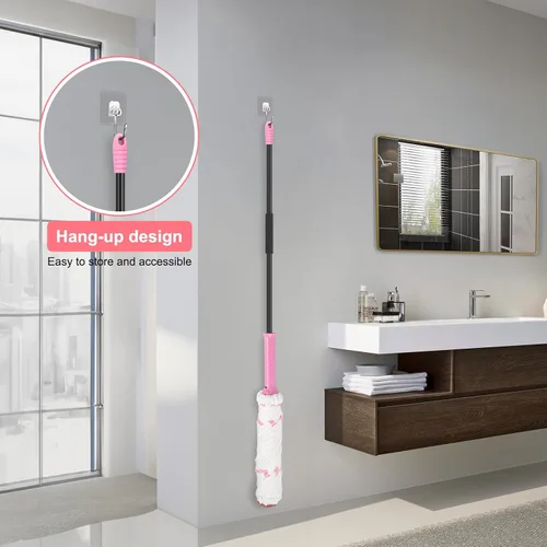 Miniatura 6 de KeFanta Trapeadores Giratorios Autoestrujables para Limpieza de Pisos, Trapeador de Microfibra para Pisos con Escurridor, Mango Largo de 57