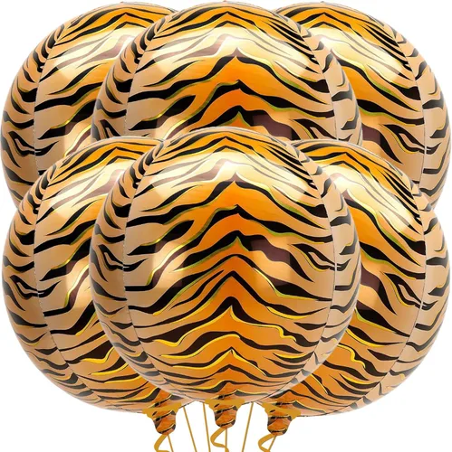Miniatura 9 de KatchOn, Globos de serpiente para decoraciones de fiesta de serpientes, grandes de 22 pulgadas, paquete de 6, globos redondos 4D con estampado