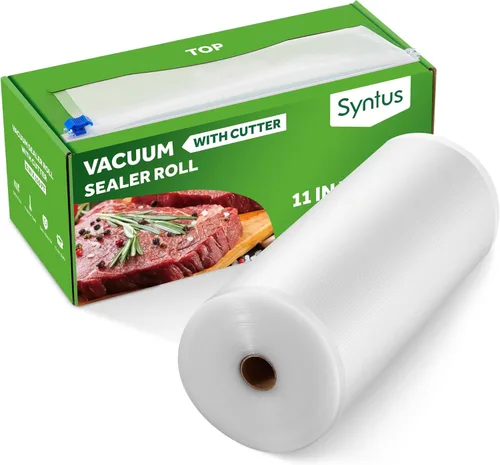 Miniatura 8 de Syntus - Rollo de sellado al vacío de 8" x 150' para alimentos con dispensador de corte, rollos de bolsas selladoras al vacío de grado comercial