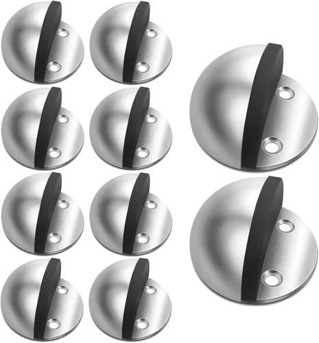 Miniatura 24 de Tope de puerta adhesivo sin necesidad de perforación, tope de puerta para piso, protector de puerta de goma, protector de pared, color blanco