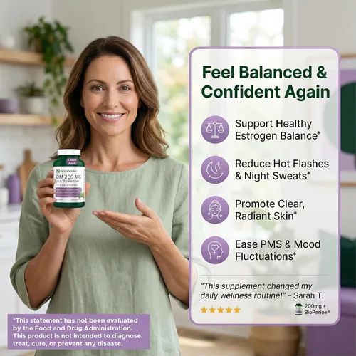 Miniatura 2 de DIM 200 mg equilibrio de estrógeno para mujeres y hombres Diindolilmetano pimienta negra para acné no quístico, equilibrio hormonal, menopausia