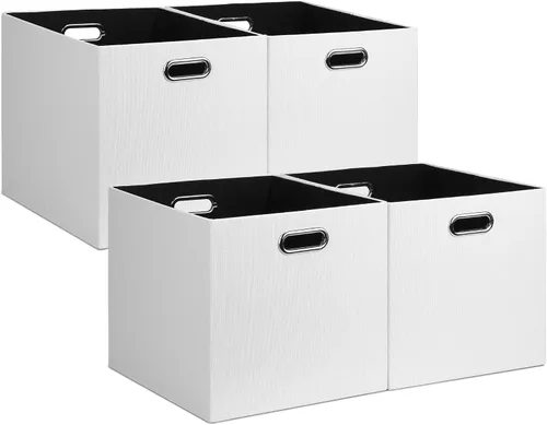 Miniatura 14 de Posprica Contenedores de almacenamiento plegables de 13 x 15 x 13 pulgadas, cajas de almacenamiento cúbicas plegables de tela, organizador de cestas