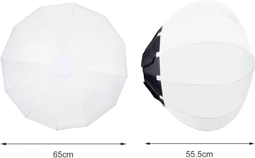 Miniatura 2 de Godox CS-65D - Modificador de luz suave de linterna de 25.6 in con falda reflectante de sombreado + bolsa de transporte, difusor de softbox