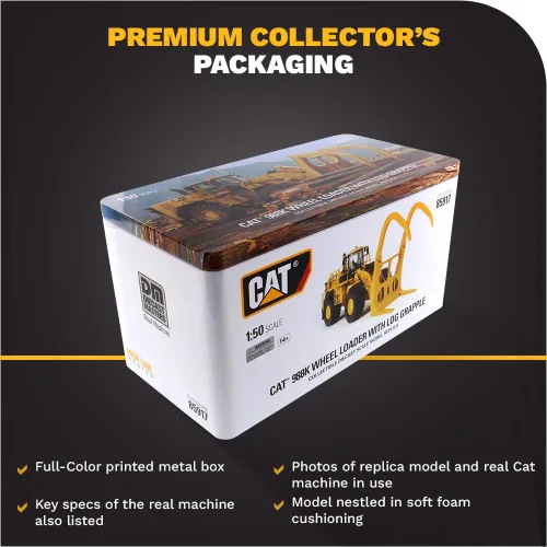 Miniatura 6 de Diecast Masters 1:50 Caterpillar 988K Cargadora de ruedas con garra - Serie High Line 85917