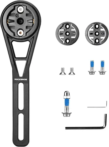 Miniatura 8 de ROCKBROS Soporte para computadora de bicicleta en la parte delantera compatible con mesas de reloj convencionales, equipado con múltiples tipos
