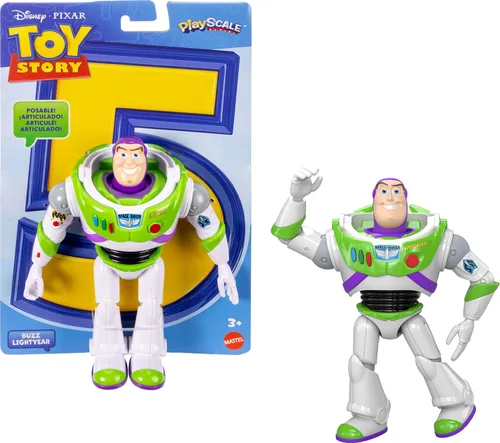 Mattel Figuras de acción de Toy Story de Disney y Pixar de 7 pulgadas, personajes clave de escala de juego, 8 articulaciones más posables con diseño