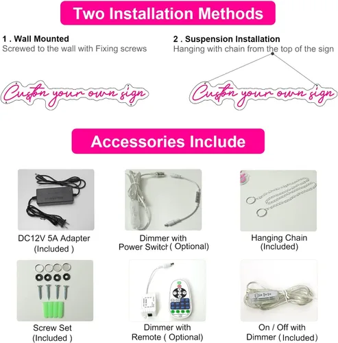 Miniatura 8 de Letreros de neón personalizados, letrero de neón personalizado para boda, dormitorio, regalo de fiesta de cumpleaños, letrero de luz LED grande