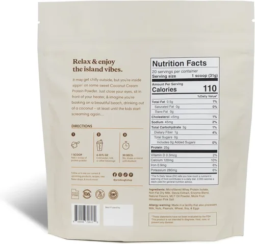 Miniatura 2 de ProDough Proteína en polvo de aislado de suero hidrolizado gourmet para mezcla de batidos - Mezcla de enzimas de fácil digestión, 25 g de proteína
