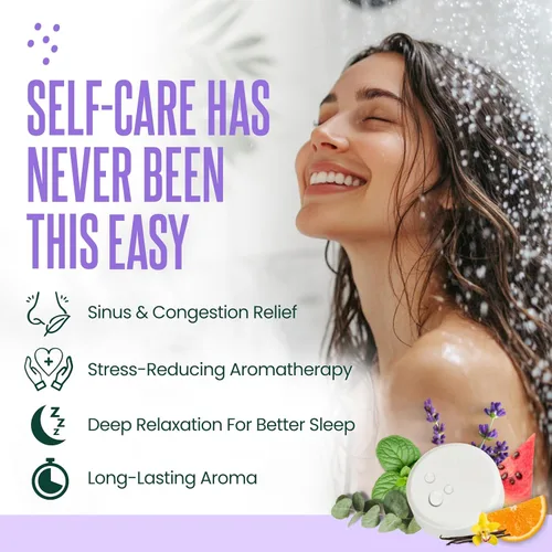 Miniatura 3 de Cleverfy - Vaporizadores de aromaterapia para la ducha, paquete variado de 6 bombas de baño para la ducha con aceites esenciales Vaporizador