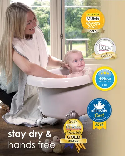 Miniatura 4 de Cuddledry Toalla de baño para bebé manos libres, algodón lujosamente suave y viscosa derivado de bambú con capucha toalla de bebé Toalla de Gris