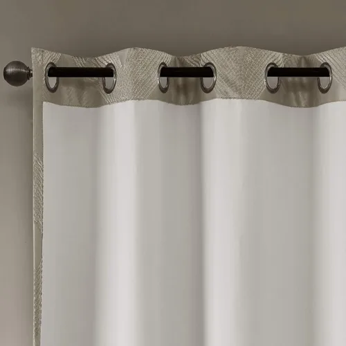 Miniatura 4 de Sun Smart Bentley - Cortinas opacas para ventana, jacquard de punto Ogee, decoración de sala de estar, aislamiento térmico, bloqueo de luz