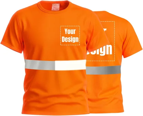 Miniatura 20 de Camisetas reflectantes de seguridad de alta visibilidad personalizan su logotipo