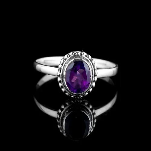 Miniatura 4 de 925 Sterling Silver Designer Ring Natural Gemstones & Brilliant Stones Handmade Bohemian Jewelry Healing Crystals Birthday Elegant Promise