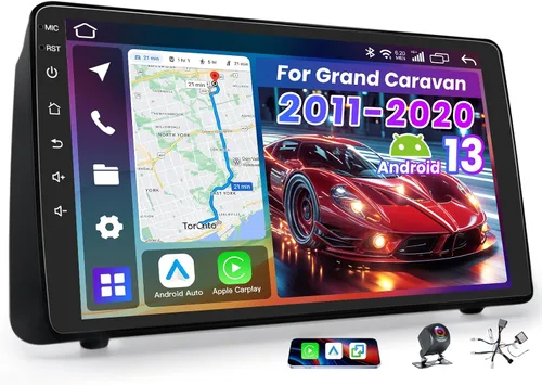 [4+64GB] Radio de coche para Dodge Grand Caravan 2011-2020 Chrysler Town & Country 2011-2016 Grand Voyager 2011-2015: 1280 * 800 HD pantalla táctil