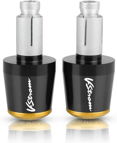 Miniatura 9 de Motorcycle Handle Bar Ends 22MM Handlebar Grips Cap End Plug for Suzuki VSTROM 650 V-Strom 650 1000 1050/XT DL250 DL650 DL1000 (Color : Black-Gray)