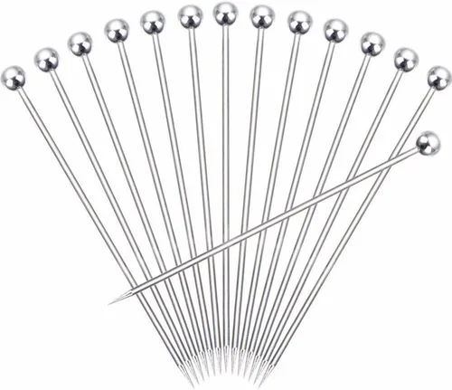 Miniatura 7 de Paquete de 45 palillos de cóctel de acero inoxidable para martini