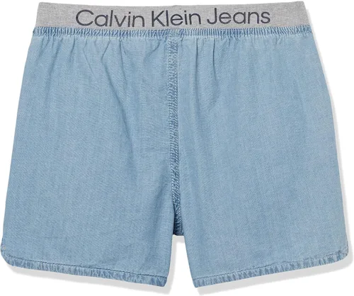 Miniatura 3 de Calvin Klein Pantalones cortos de mezclilla ligeros para niñas