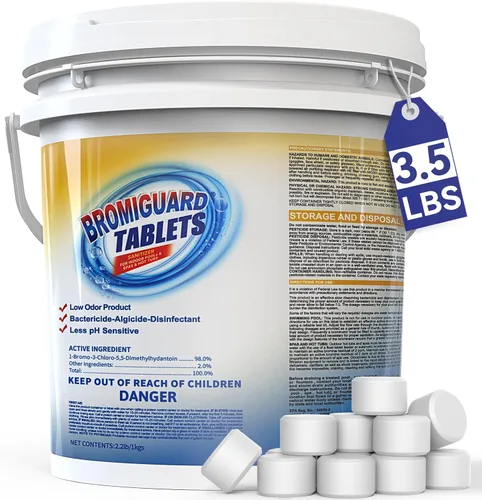 Miniatura 11 de Tabletas de Bromo para SPA Bañera de Hidromasaje 1lb 50LB Tabletas Bromantes Refuerzo Elimina Bacterias Algas Sensación de Agua Suave Sin Olor a