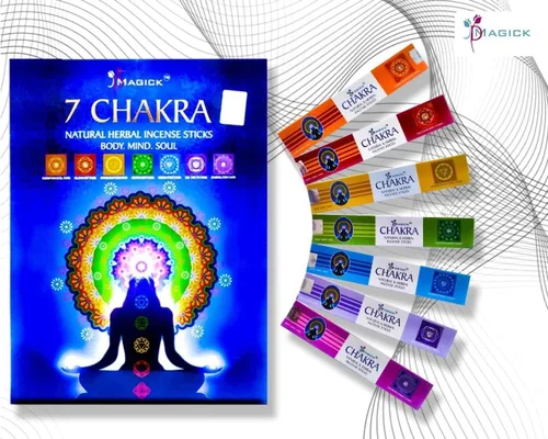 Miniatura 2 de Juego de regalo de varillas de incienso Chakra 140 varillas de incienso para aromaterapia, yoga y relajación 7 aromas únicos de alineación
