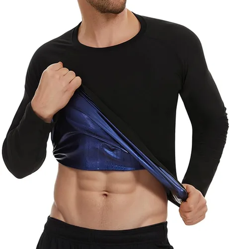 SHAPERIN Camiseta de sauna para hombre, camiseta de sauna para atrapar el calor, traje de sauna, chaleco de sudor, moldeador de cuerpo, gimnasio,