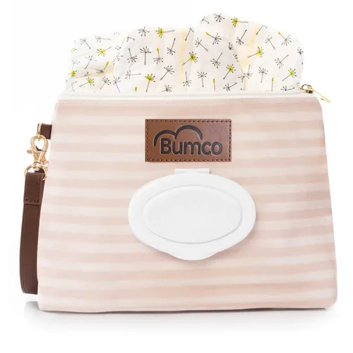 Bumco - Bolsa de mano para pañales – Dispensador de toallitas portátil y soporte para pañales, estuche hermético de viaje para toallitas para bebés,