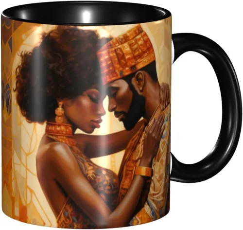 Miniatura 33 de Taza de café, taza de té para mujeres y niñas, taza de diseño único, perfecta para regalos, mujeres afroamericanas afro
