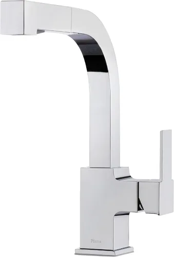 Miniatura 15 de Pfister Arkitek Grifo de cocina con rociador extraíble, manija única, arco alto, acabado negro mate, LG534LPMB