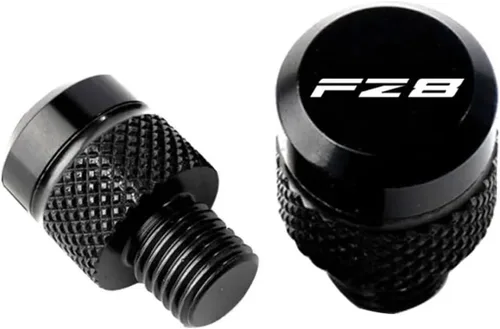 Compatible with FZ8 FZ 8 2010-2014 2013 2012 2011 Motorcycle M10*1.25 Aluminum Screws Bolts Mirror Hole Plugs Cap(Black)