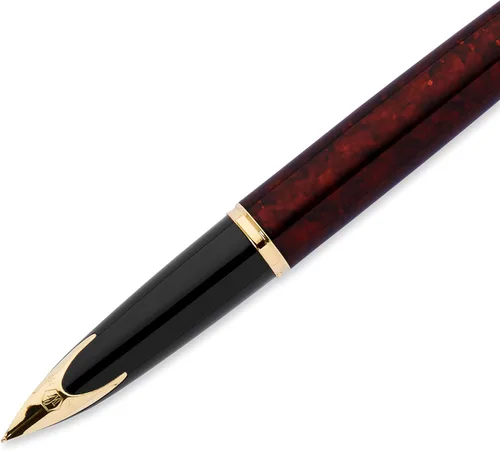 Miniatura 3 de Pluma estilográfica Waterman Carene Deluxe con punta mediana de oro macizo y tinta azul (S0699940), ámbar (Marine Amber)