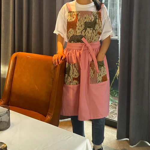 Miniatura 5 de Delantal de trabajo Vintage Florist Pinafore Vestido para cocina de jardín con dos bolsillos