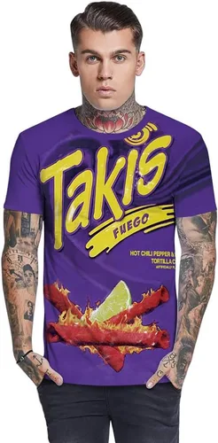 Miniatura 3 de Camisetas unisex de manga corta con estampado 3D y cuello redondo
