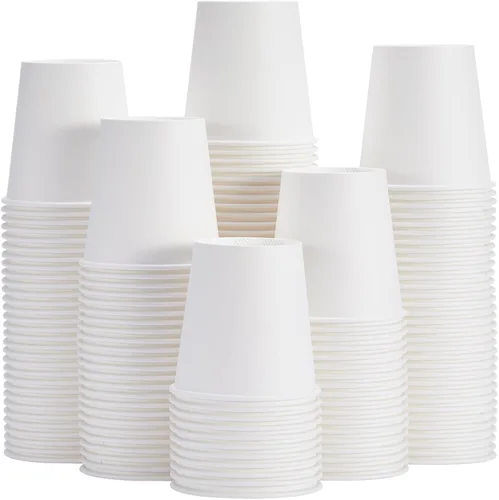 Miniatura 12 de Lamosi Paquete de 300 tazas de baño de 3 onzas, vasos de papel de 3 onzas, taza de enjuague bucal, mini taza de papel para fiestas, pícnics