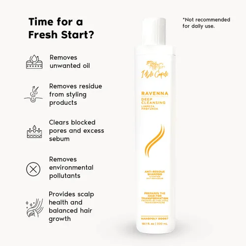 Miniatura 3 de I Belli Capelli Ravenna - Champú aclarador pretratamiento, champú aclarador para la acumulación -prepara la limpieza profunda del cabello, elimina