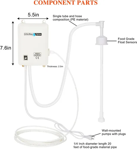 Miniatura 2 de Sistema de bomba dispensadora de agua para botella de 5 galones, dispensador de agua potable de entrada única silencioso para refrigerador, bomba