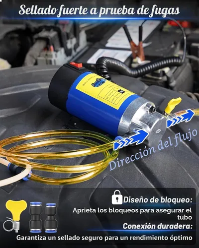 Miniatura 4 de Bomba de aceite 12V 100W, bomba extractora de aceite para cambio de aceite del motor, bomba eléctrica de transferencia de fluidos para aceite