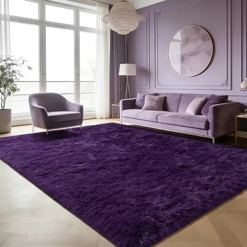 Miniatura 47 de Alfombra Corredor Suave de Pelo Largo para Dormitorio, 2 x 6 pies, alfombras esponjosas con parte inferior antideslizante para pasillo, junto a